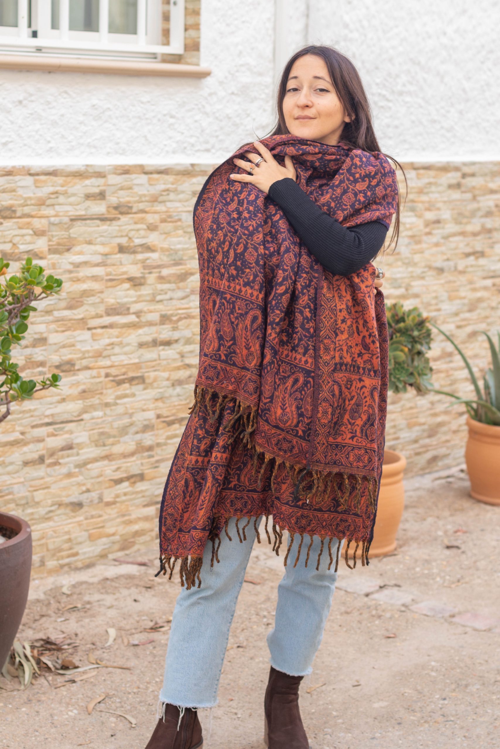 Pañuelo Reversible Morado/Rojo