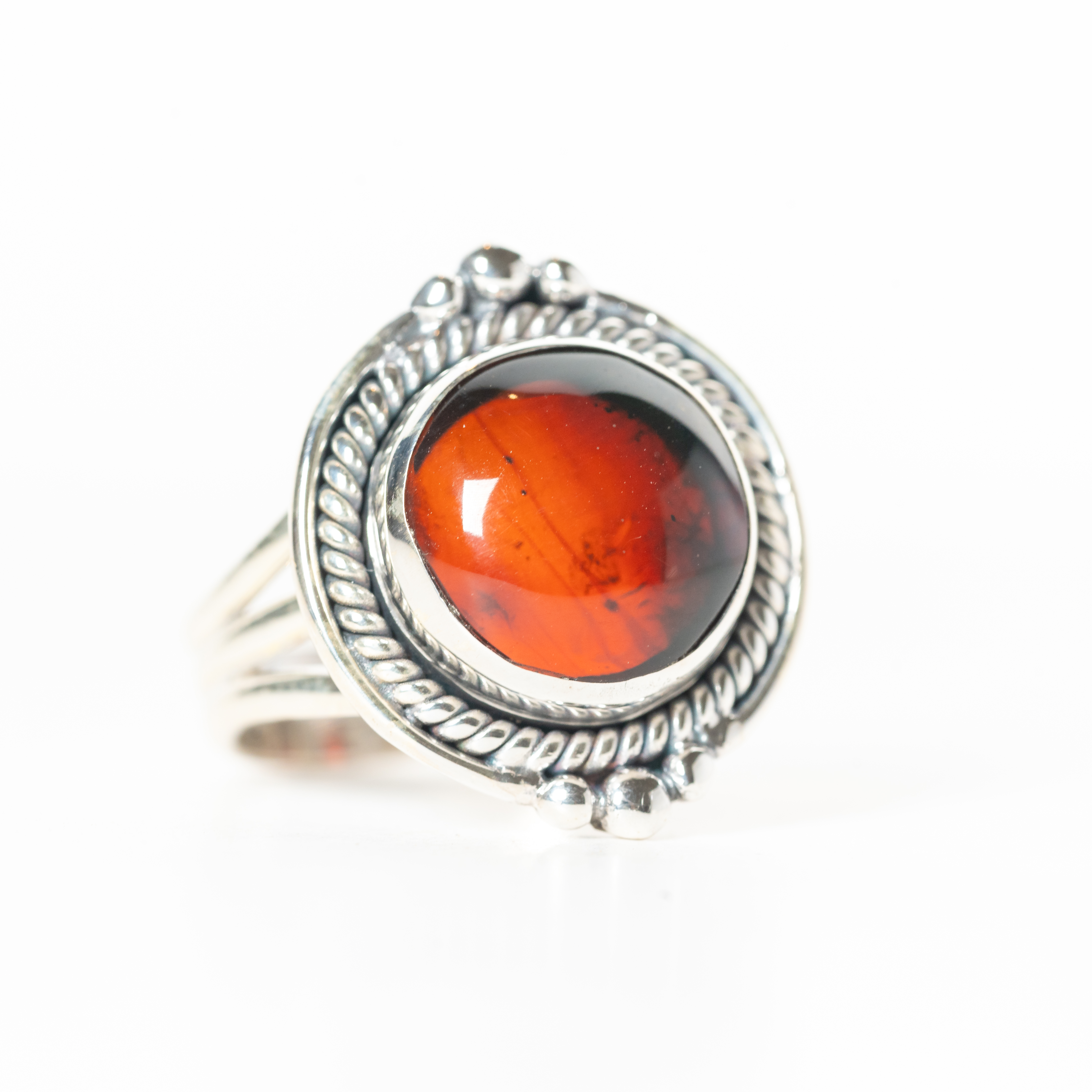 Anillo VELVET Ámbar Rojo T13