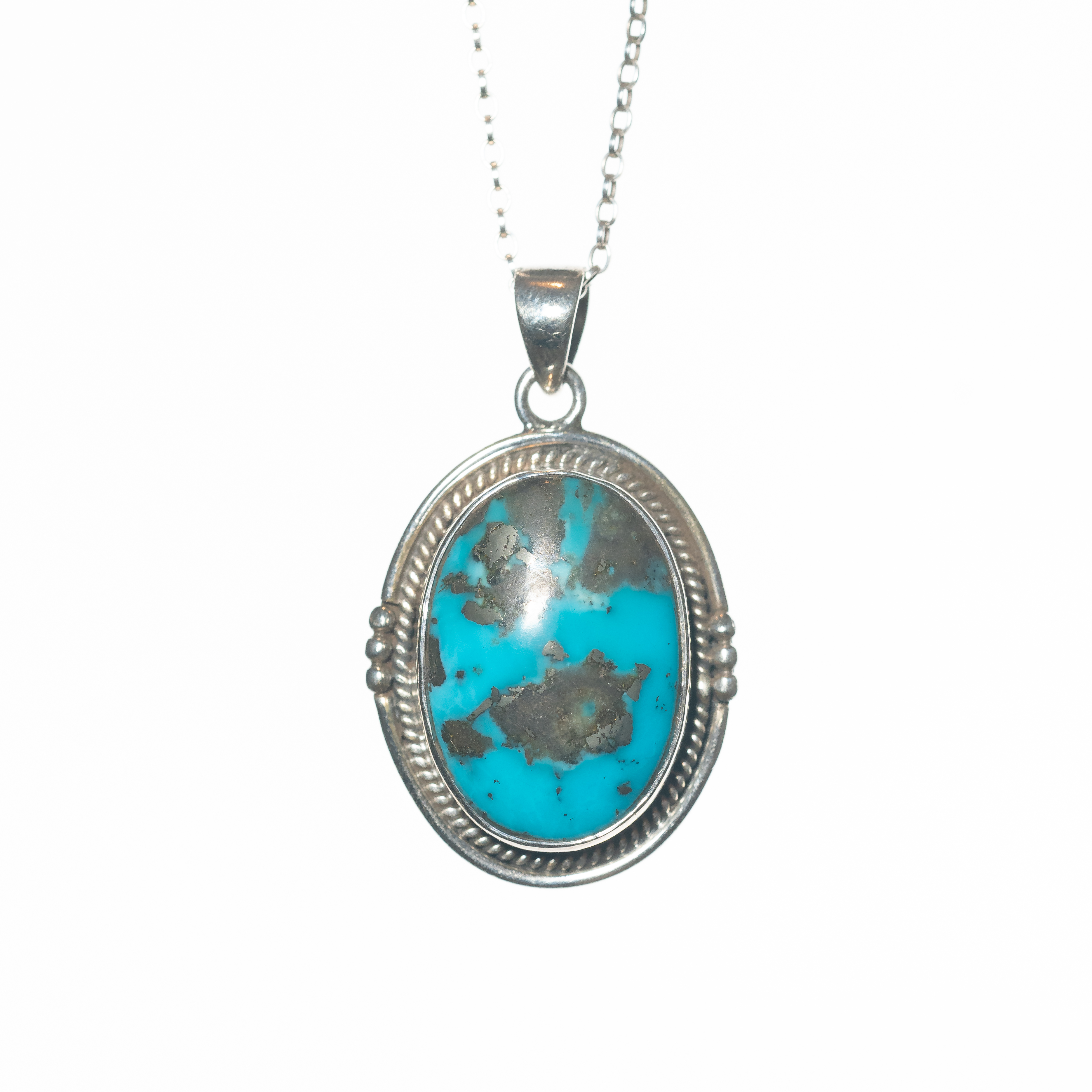 Colgante VELVET Turquesa con Pirita