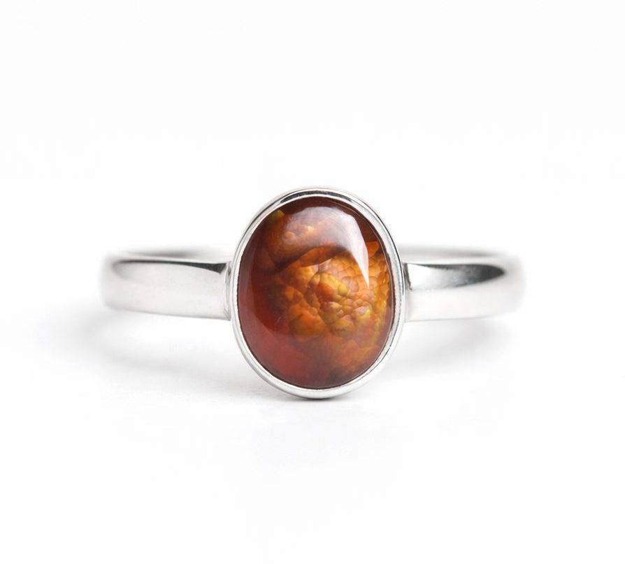 Anillo DRAGÓN Ágata de Fuego T11