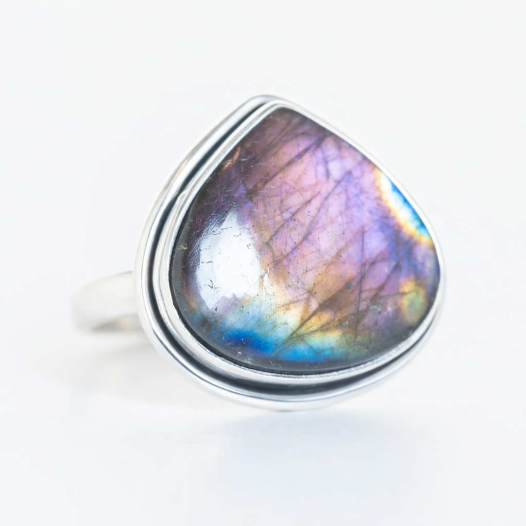 Anillo GALAXIA Labradorita T15,5